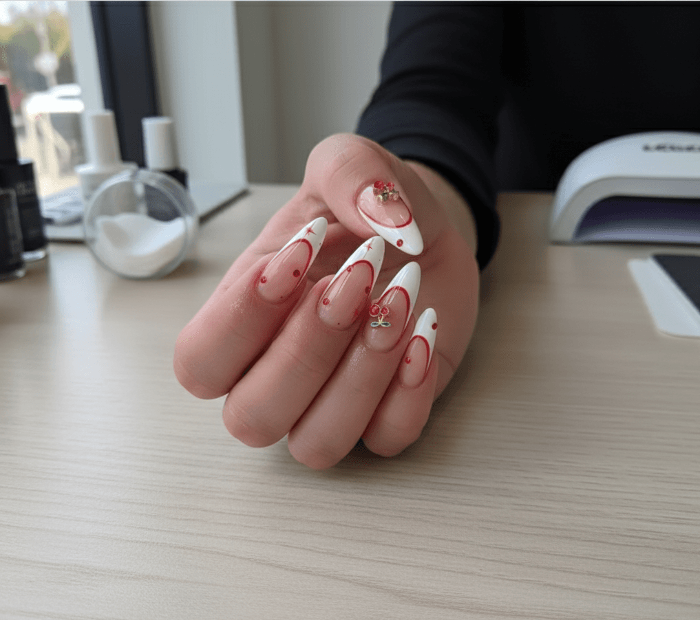 Professional pedicure with gel polish at Moonlight Nail